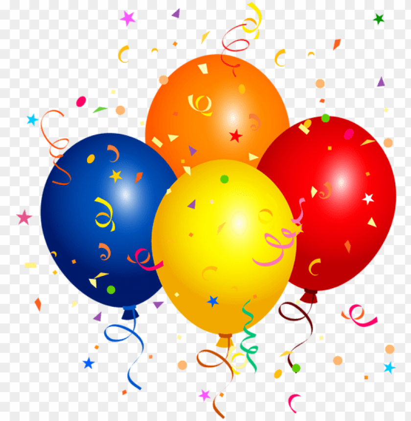 happy birthday balloons, birthday balloons, happy birthday hat, birthday clipart, birthday confetti, birthday banner