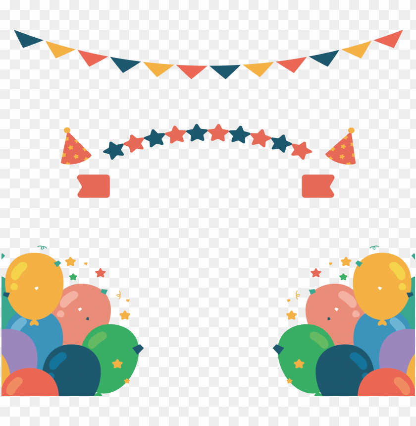 birthday party, birthday banner, happy birthday banner, happy birthday hat, birthday clipart, party banner