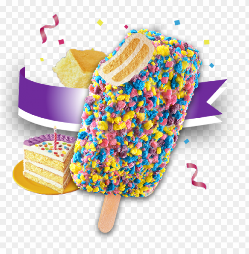 birthday cake dessert bar - good humor birthday cake PNG image with transparent background@toppng.com