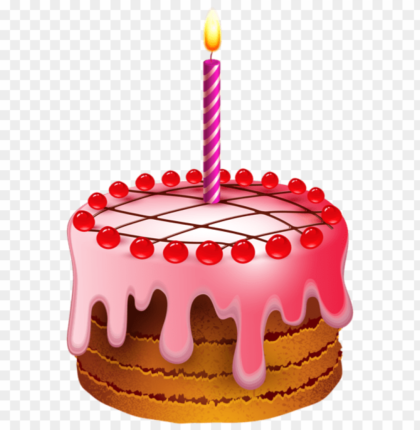Download birthday cake with candle transparent png images background |  TOPpng