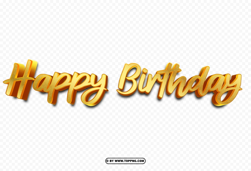 Birthday with Our Stunning Gold Text PNG Image