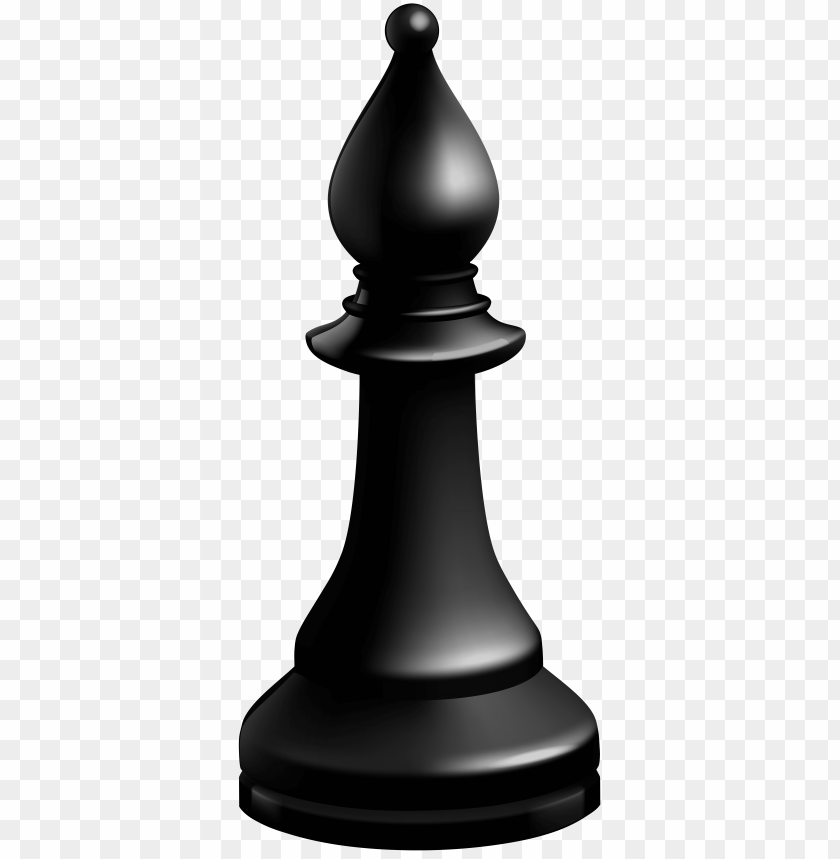 bishop black chess piece clipart png photo - 31364