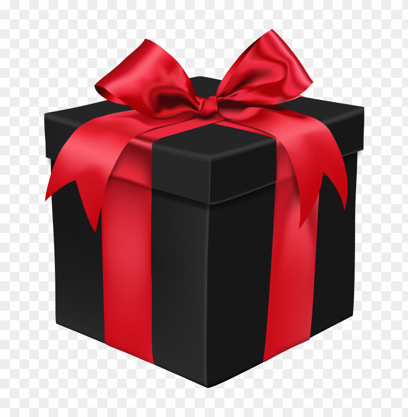 free PNG Black gift box with red bow PNG image with transparent background PNG images transparent