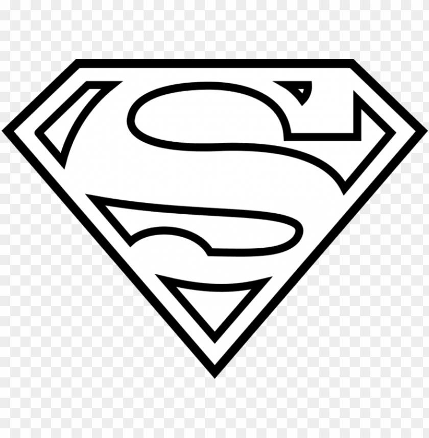 new superman symbol in black and white