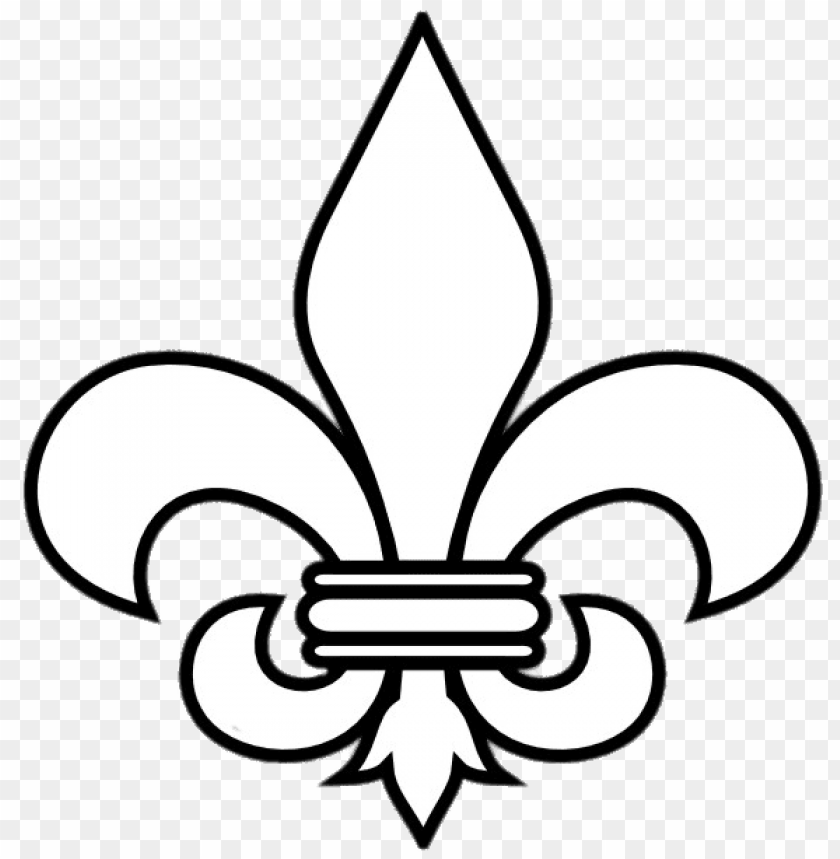 black and white fleur de lis PNG image with transparent background | TOPpng