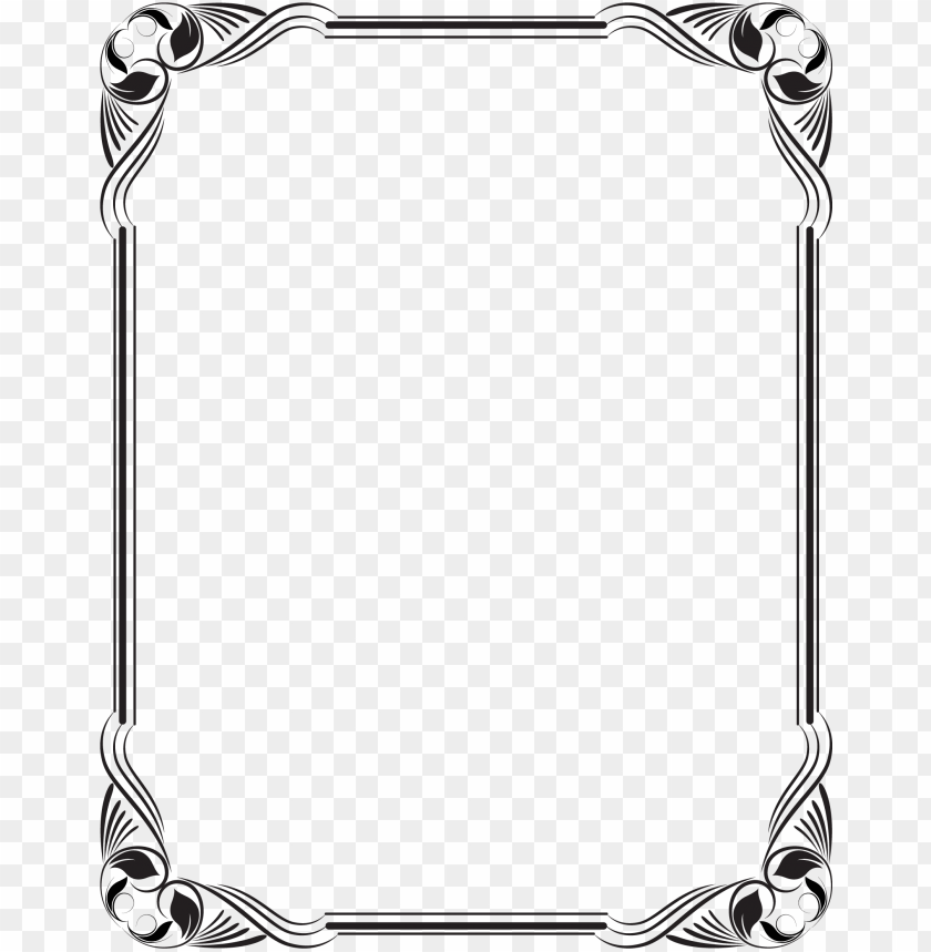 black and white frame borders design PNG transparent with Clear Background ID 78970