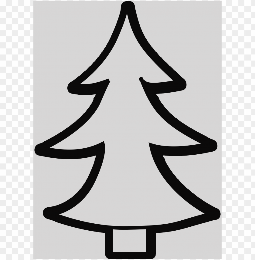 Black And White Freechristmas Tree PNG Transparent With Clear ...