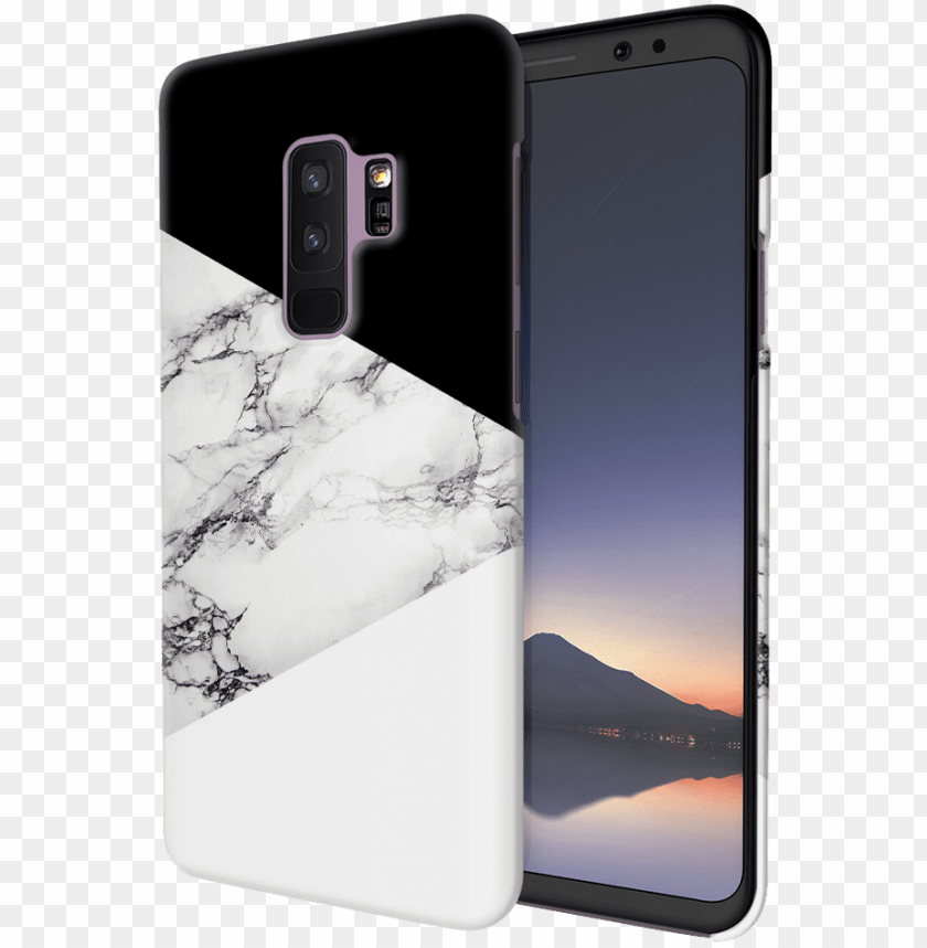 Black And White Marble Cover Case For Samsung S9 Plus - Iphone PNG Transparent With Clear Background ID 290226