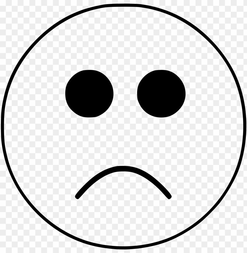 free PNG black and white sad smiley face emoji PNG image with transparent background PNG images transparent