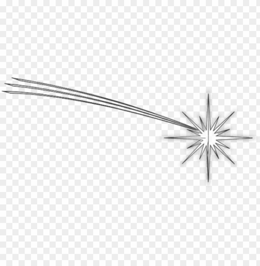 Black And White Shooting Star - Shooting Star No Background PNG Transparent With Clear Background ID 185168