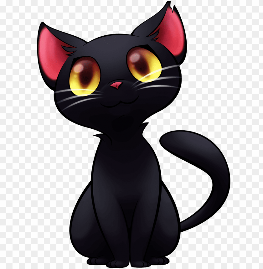 Black Cat Png Hd - Imagenes De Gatos Animados PNG Transparent With