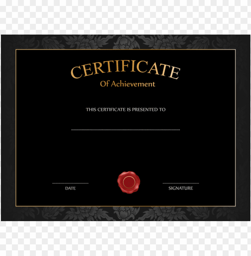 Download Black Certificate Template Clipart Png Photo Toppng