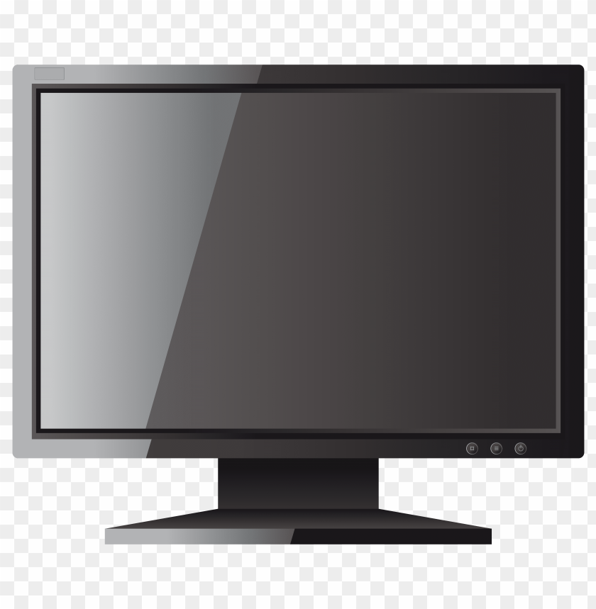 Black Computer Lcd Monitor Clipart Png Photo - 32123