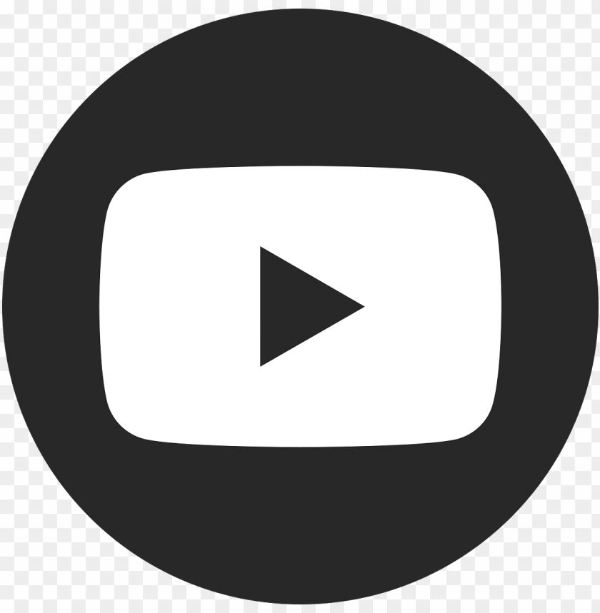 Black Dark Circle Youtube Logo PNG Image With Transparent Background