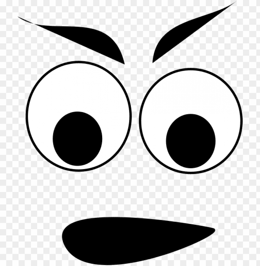 black eyed mad face angry cartoon eyes picture black - cartoon mad face PNG  image with transparent background | TOPpng