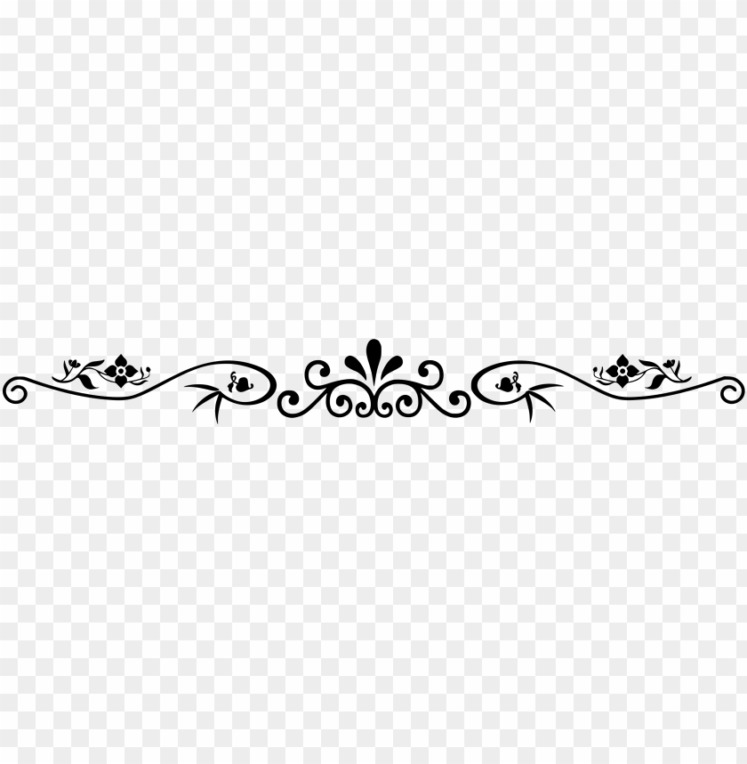 black flowers leaves divider PNG transparent with Clear Background ID 118852