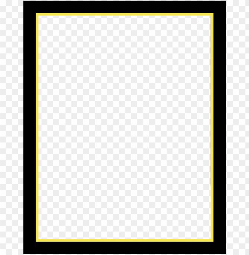 black frame with yellow-gold border - black page borders PNG image with  transparent background | TOPpng