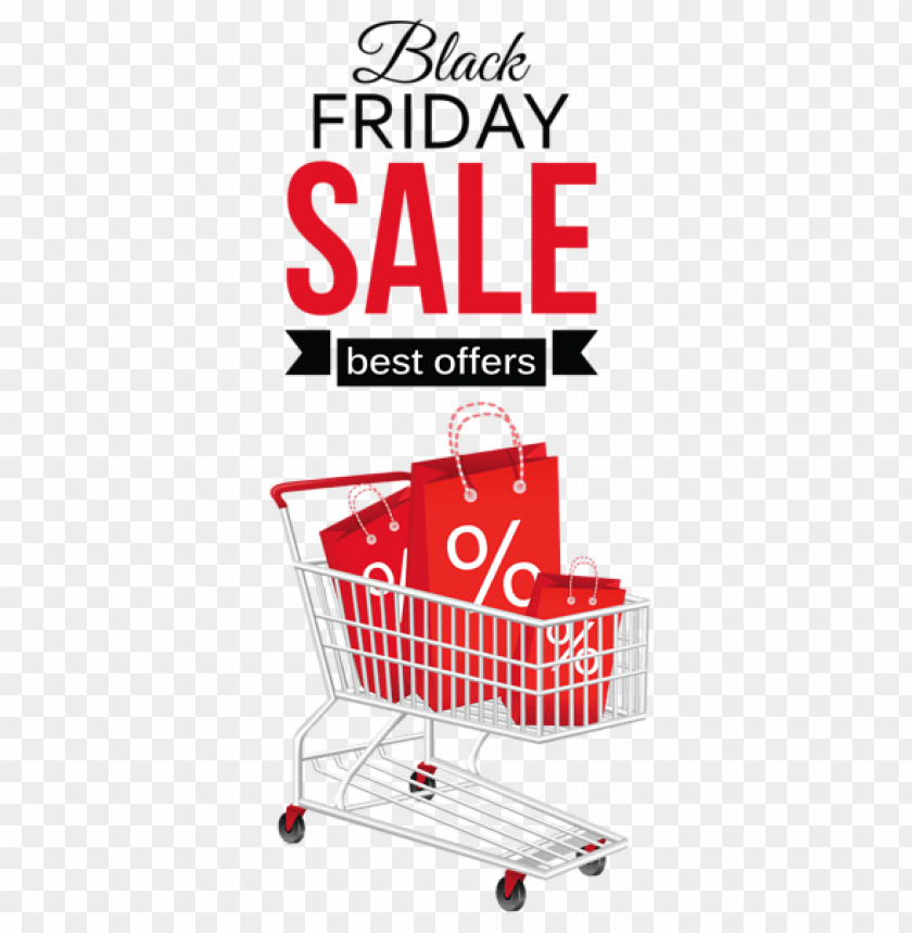 free PNG Download black friday sale with shopping cart clipart png photo   PNG images transparent