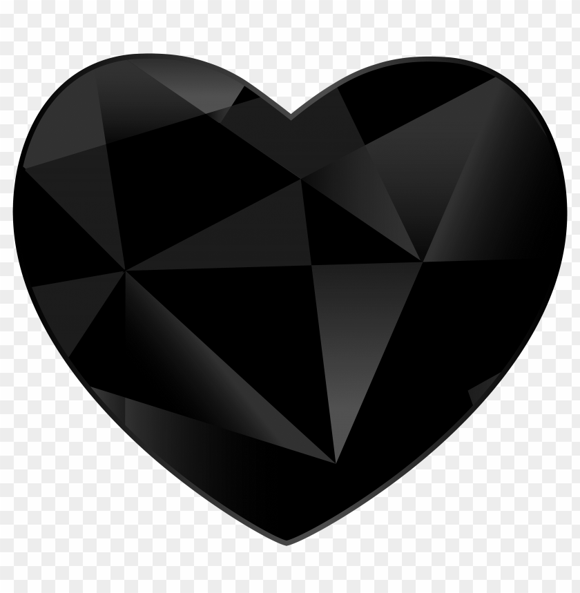 black, gem, heart