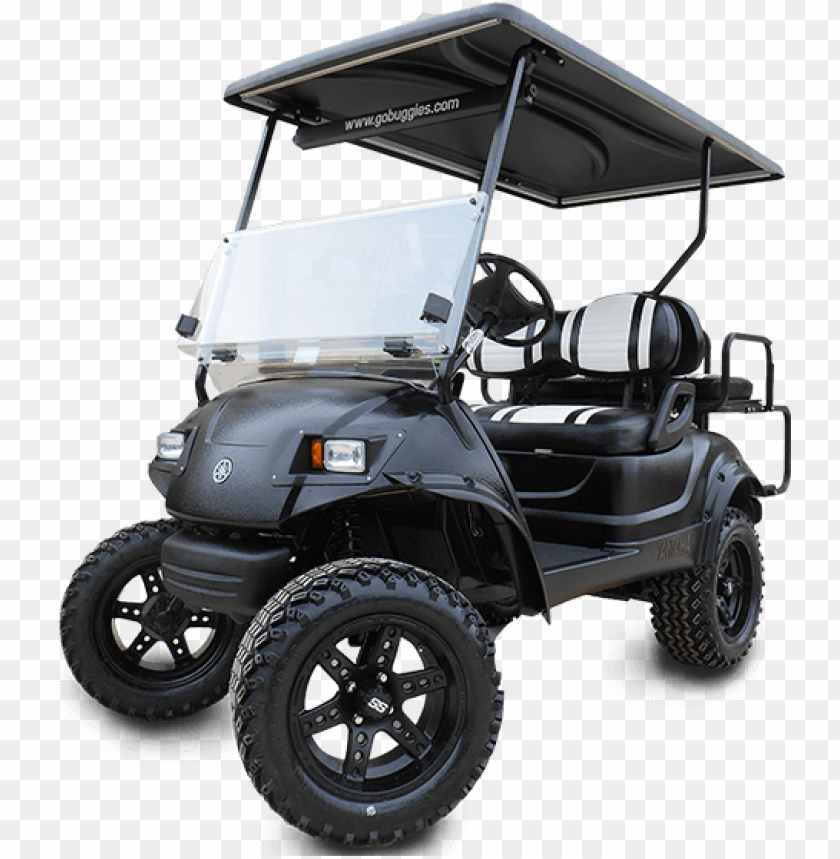 Black Golf Buggies Cart Car Vehicle Two Seater PNG Image With Transparent Background