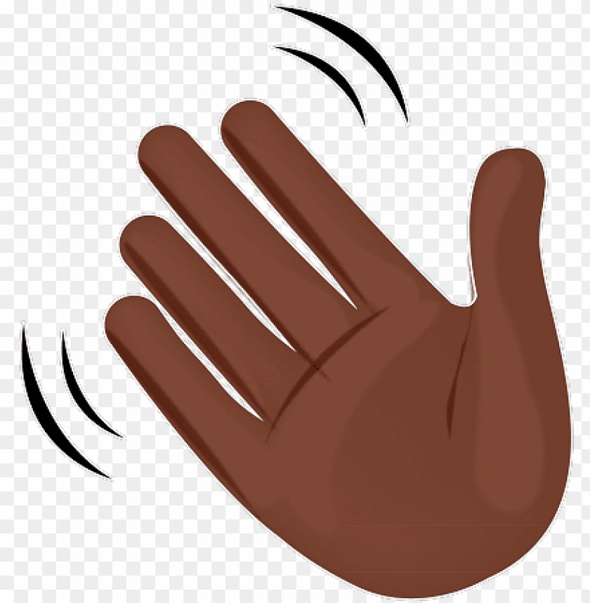 black hand waving emoji PNG transparent with Clear Background ID 77424