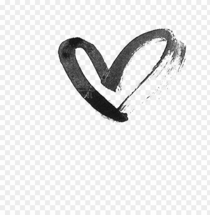 black heart drawing PNG image with transparent background | TOPpng