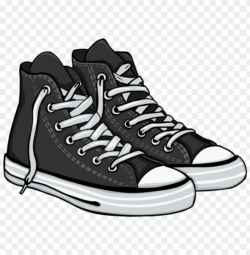 Black High Sneakers Clipart Png Photo - 33091 | TOPpng