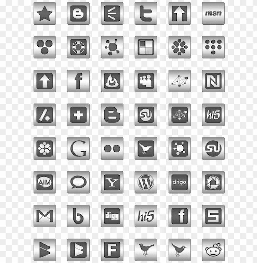 black inlay on steel social media icon pack by webtreatsetc icons steel png - Free PNG Images ID 127581