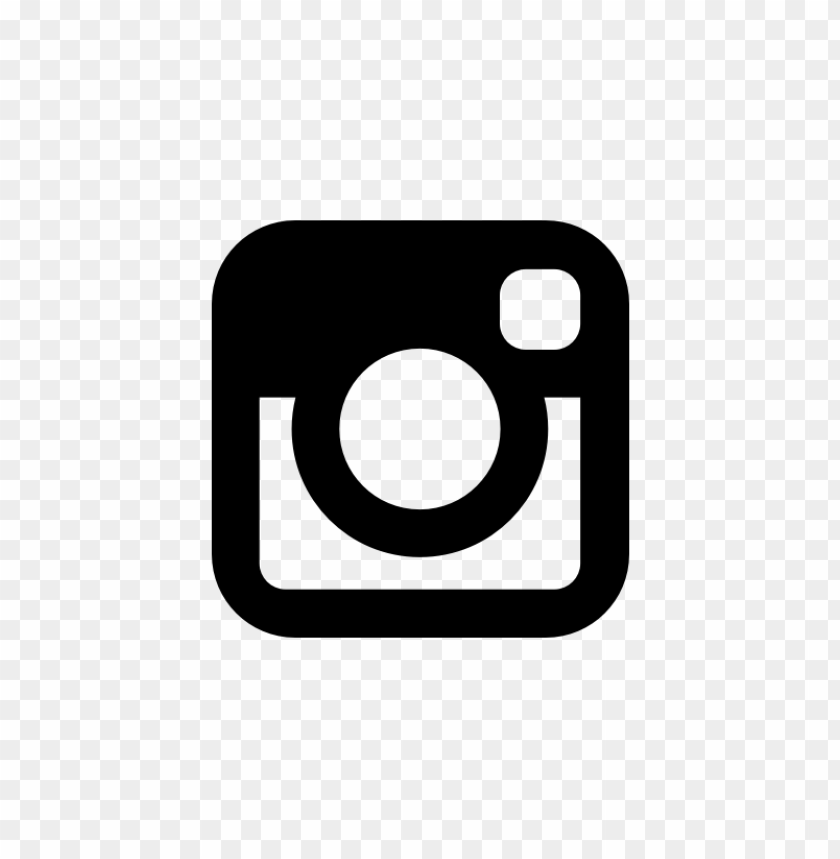 black instagram logo white transparent PNG image with transparent background  | TOPpng