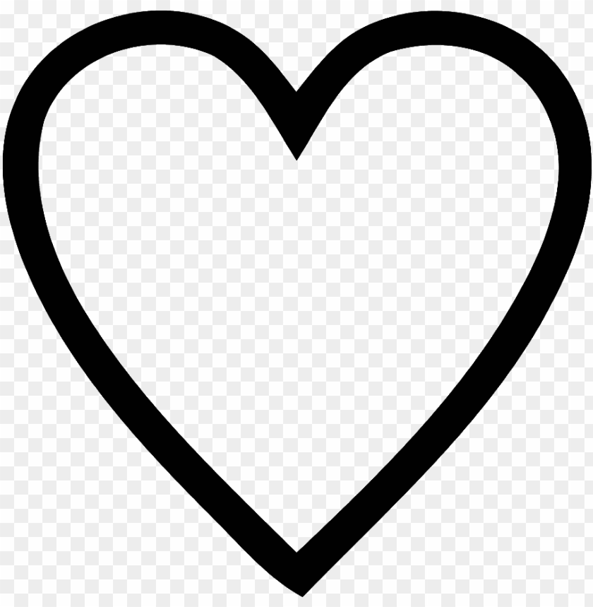 black love heart outline PNG image with transparent background | TOPpng