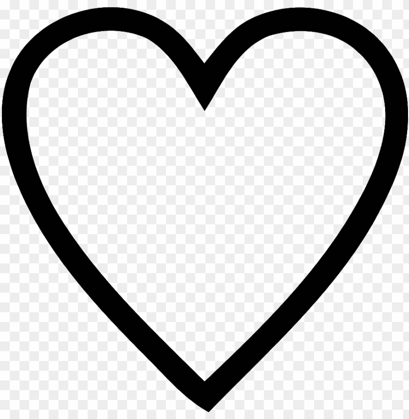 transparent black heart outline