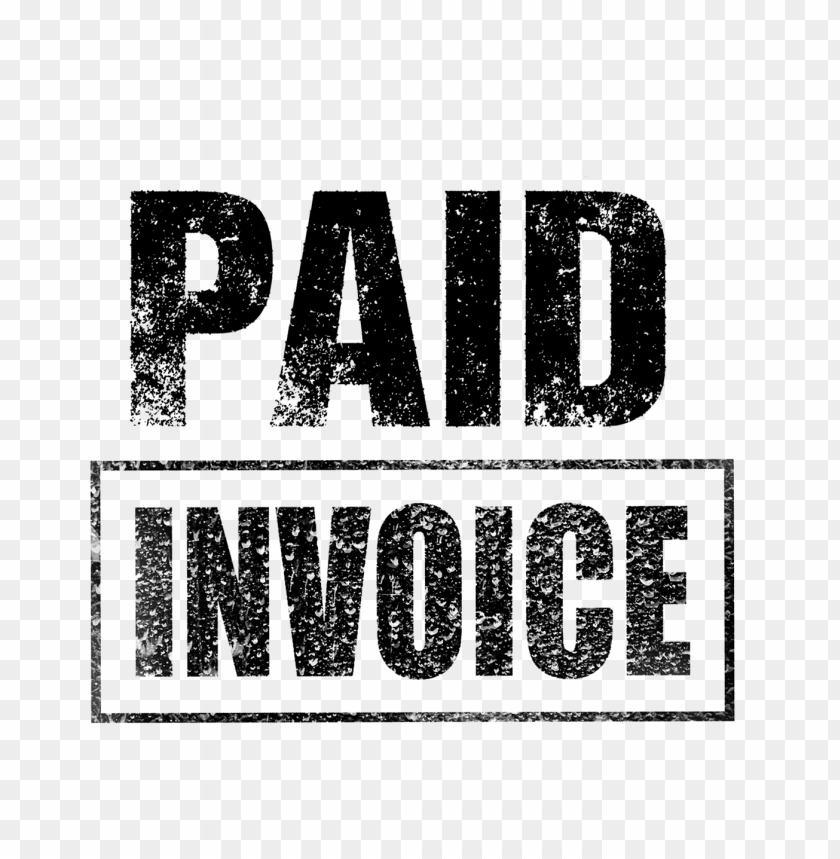 Black Paid Invoice Stamp Icon Text PNG Image With Transparent Background