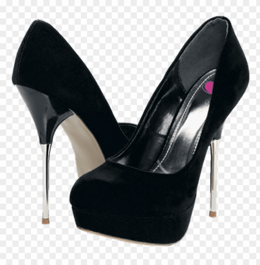 black, heels, plush