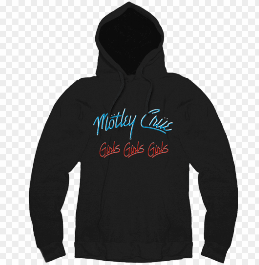 free PNG black pullover hoodie featuring motley crue girls girls - adidas skateboarding hoodie black PNG image with transparent background PNG images transparent