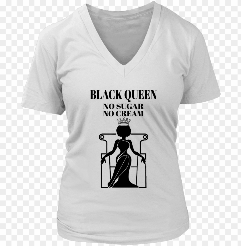 Black Queen No Sugar No Cream V Neck T Shirts Tik Tok T Shirt
