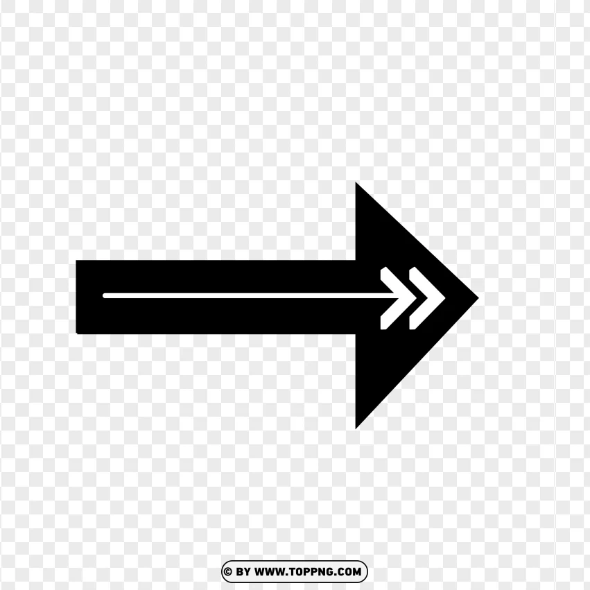 Black Right Arrow Symbol Free Transparent Png | TOPpng