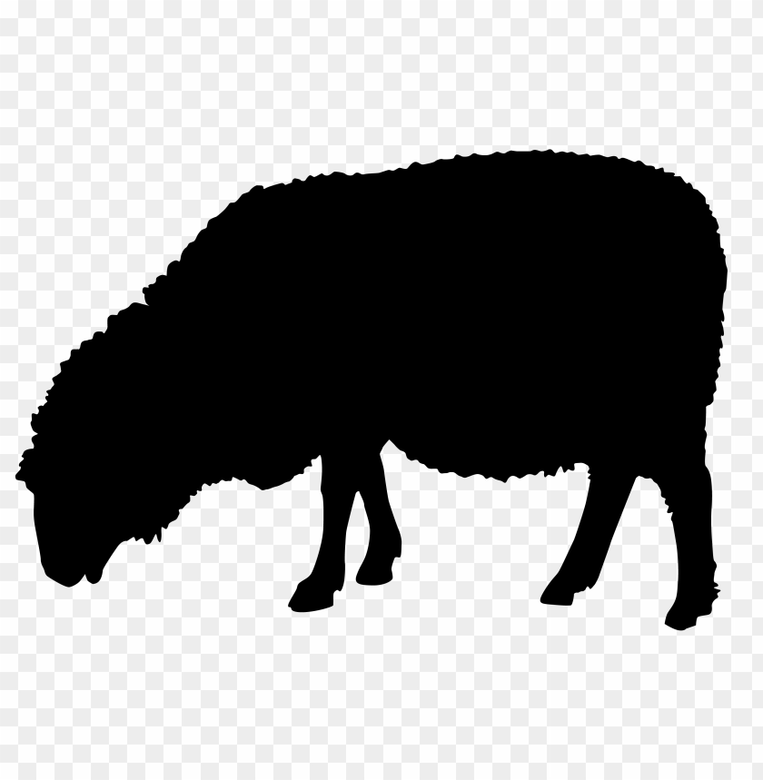 free PNG black silhouette of sheep eating grass PNG image with transparent background PNG images transparent