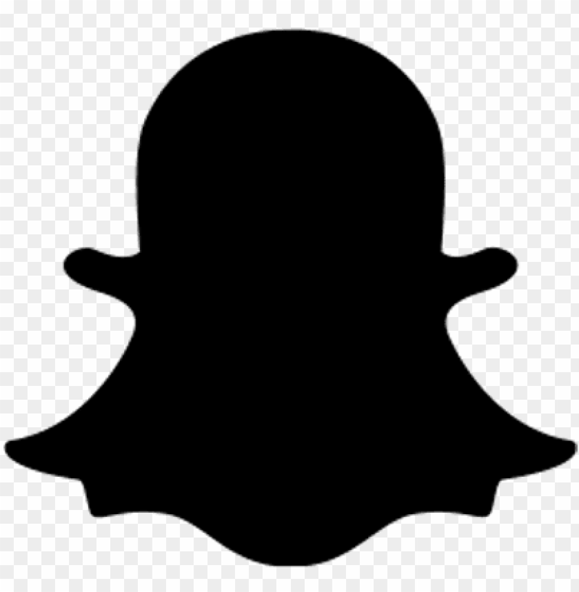 black snapchat logo PNG transparent with Clear Background ID 80054