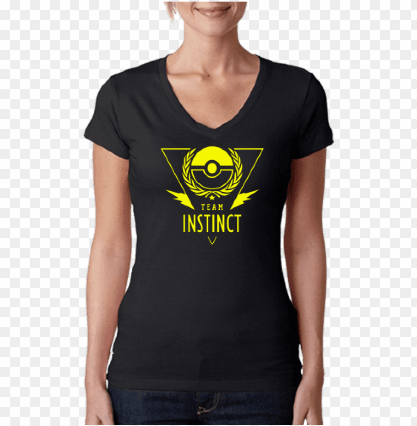 Black T Shirt Woman Mocku Png Image With Transparent Background Toppng - team instinct shirt roblox