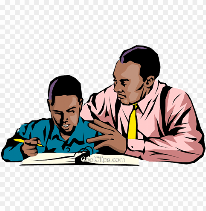 Download black teacher & student royalty free vector clip art ...