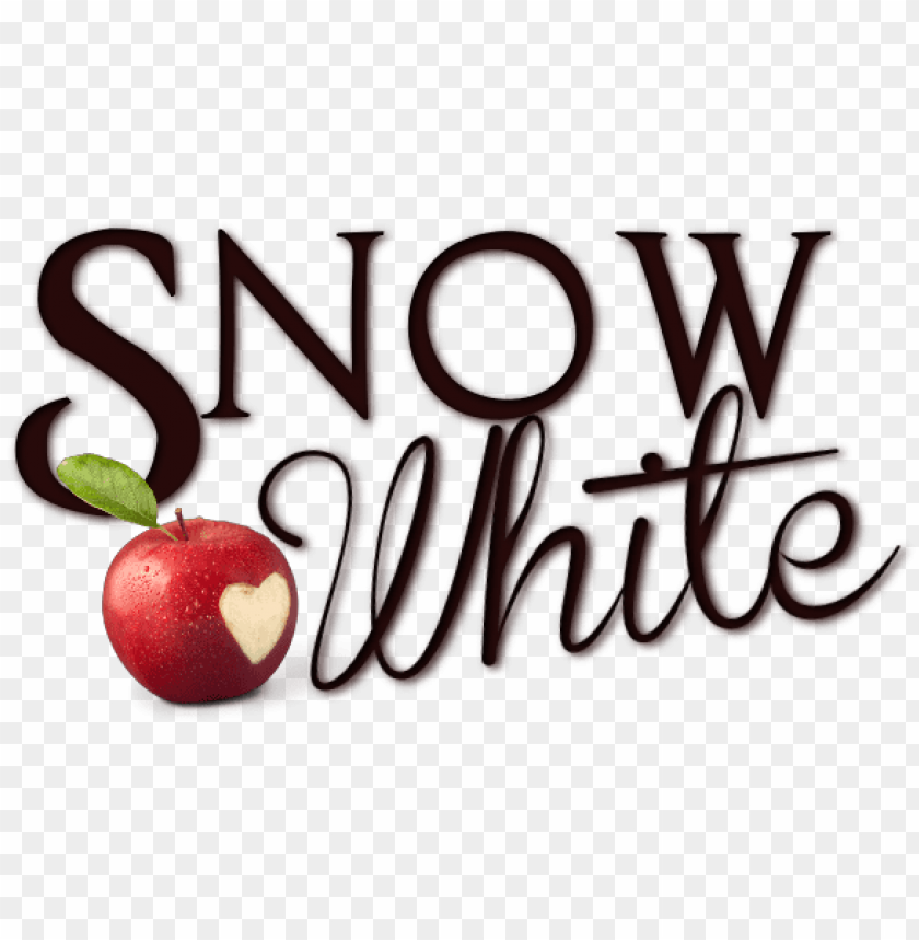 free PNG black text that says "snow white" next to a red apple - disney snow white logo PNG image with transparent background PNG images transparent
