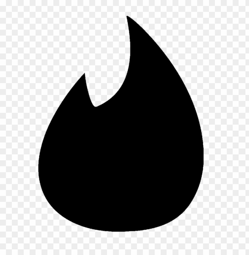 black tinder platinum flame symbol icon PNG image with transparent background@toppng.com