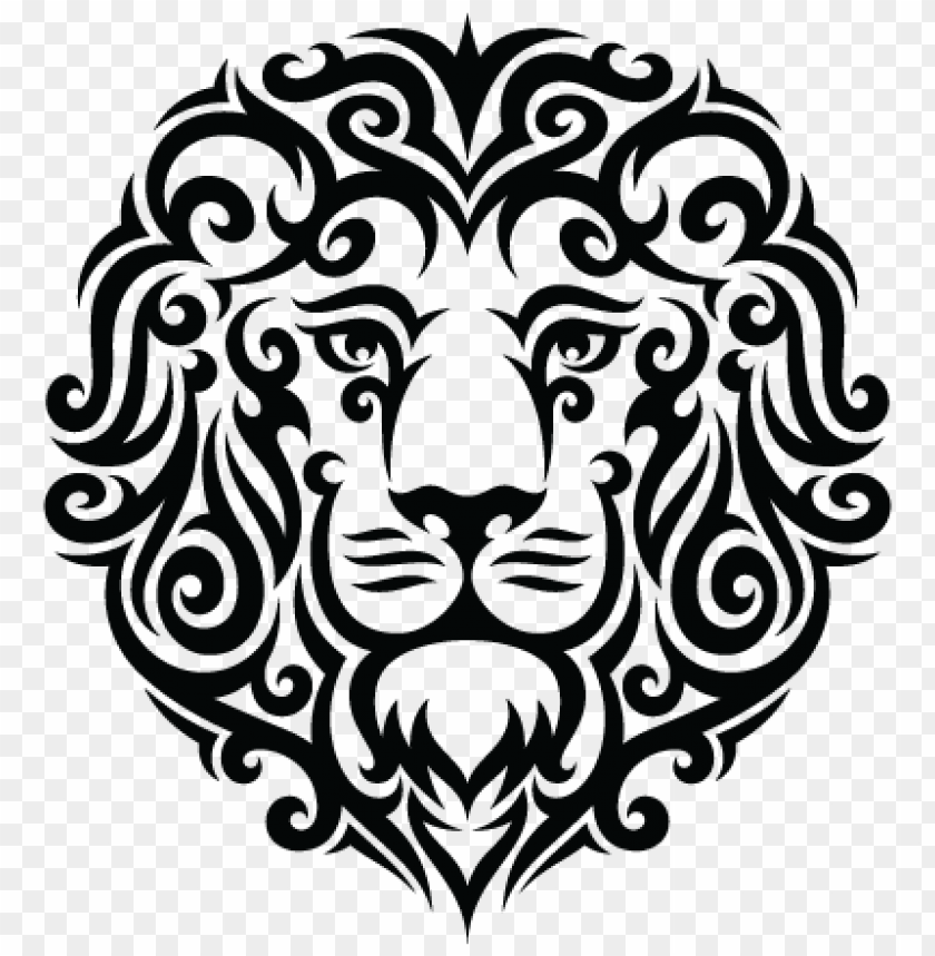 black tribal leo lion tattoo PNG image with transparent background@toppng.com
