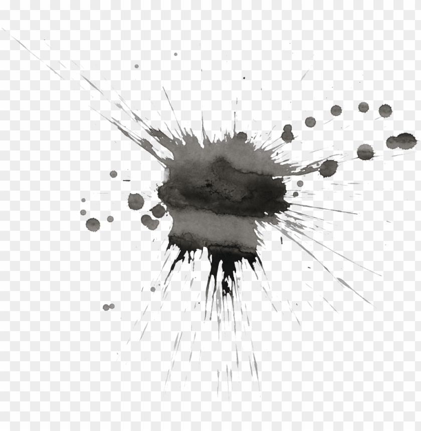 Black Watercolor Splatter Png Image With Transparent Background | Toppng