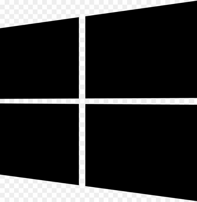 Black Windows Logo Image Source From This - Windows 10 Logo PNG Transparent Background