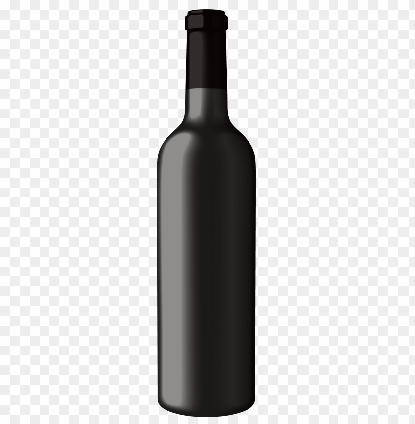 black wine bottle clipart png photo - 30978