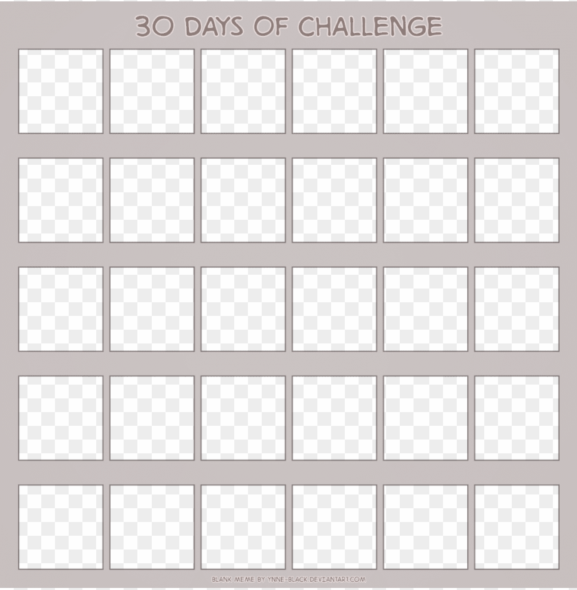 blank calendar printable mesmerizing 30 www printable - 30 day challenge blank calendar PNG image with transparent background@toppng.com