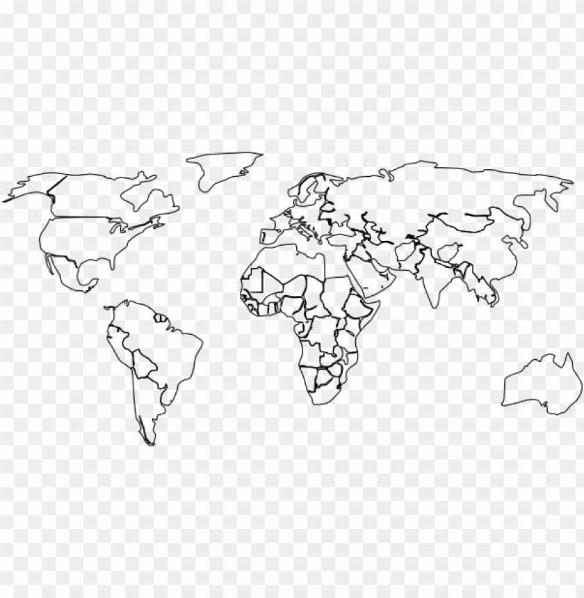 blank color world map png