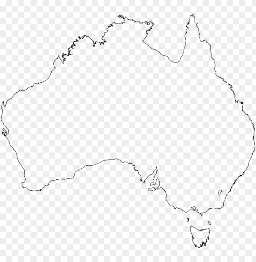 Blank Map Australia Globe World Map - Australia Political Map Outline PNG Image With Transparent Background