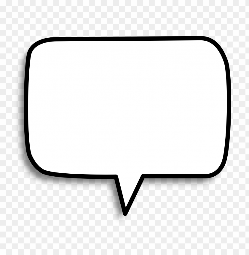 blank thought bubble rectangle cartoon speech PNG image with transparent background@toppng.com